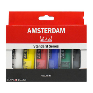 Acrylic Fabric Paint Set 12 colors 20 ml (0.67 Fl Oz) For Clothes | Textile  | Leather | T-shirt | Sneakers | Made in Europe | MAMBO | KOMPOZIT