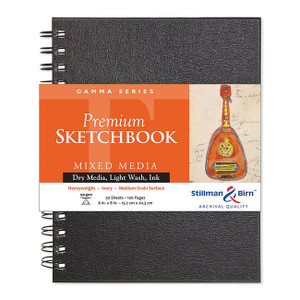 Stillman & Birn Delta Series Softcover Sketchbook, 8 x 10, 270 GSM (Extra  Heavyweight), Ivory Paper, Cold Press Surface