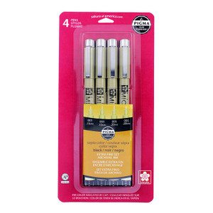 Sakura Pigma Micron Set of 6 Assorted Size Black Pens - Artist & Craftsman  Supply