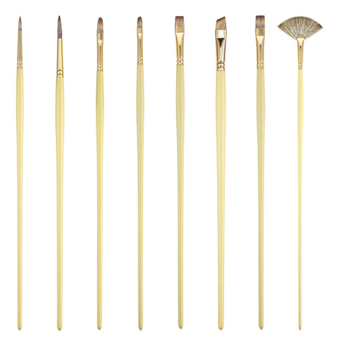 An image of Princeton Series 6600 Imperial Synthetic Mongoose Long Handle Brushes.