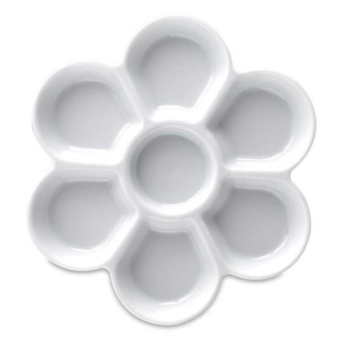 An image of a Jack Richeson 7-Well Flower Painting Palette.