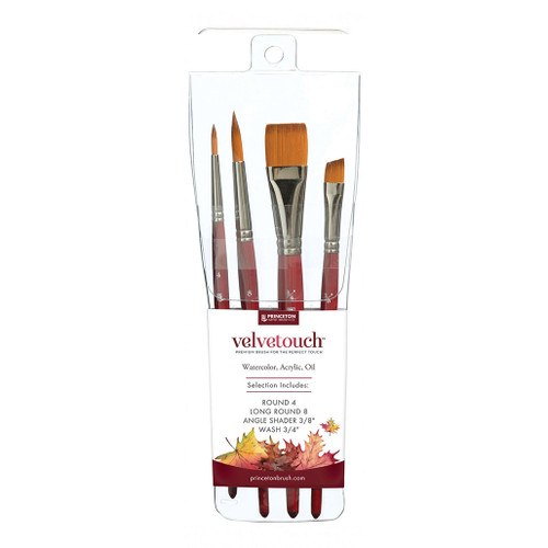An image of a Princeton Series 3950 Velvetouch Short Handle Professional Brush Set.
