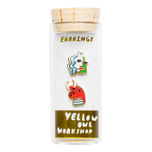 An image of Yellow Owl Workshop Cubist Earrings.