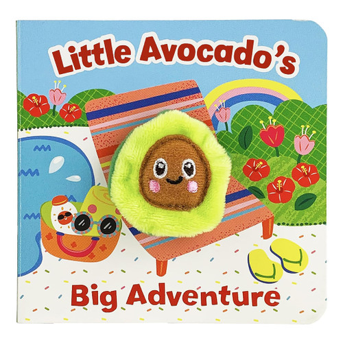 An image of a House Of Marbles Little Avocado's Big Adventure Finger Puppet Board Book.