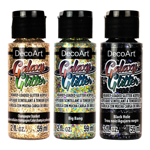 An image of DecoArt Galaxy Glitter Acrylics.