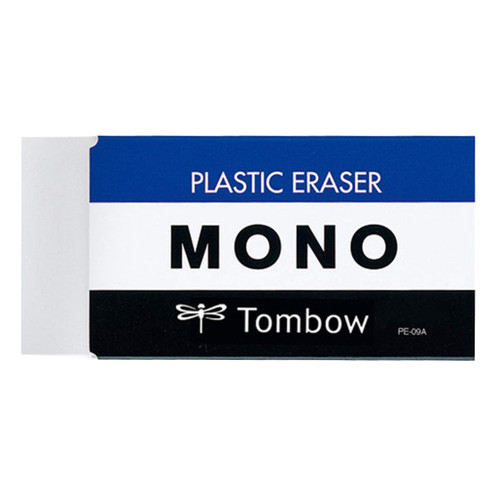 An image of a Tombow Mono White Plastic Eraser.