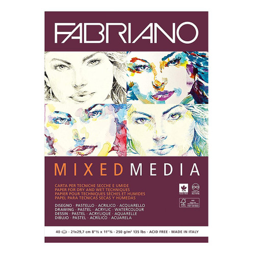 An image of a Fabriano Mixed Media Pad.