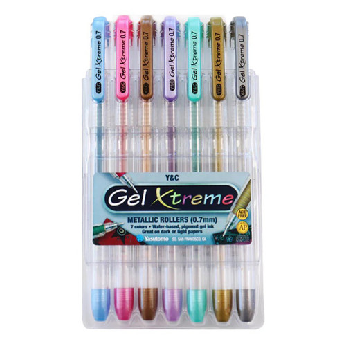 An image of a Yasutomo Gel Xtreme Metallic Gel Pen Set.