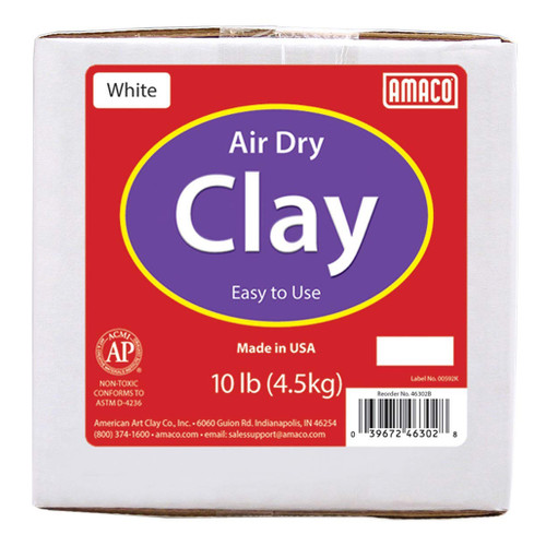 An image of Amaco Air Dry Clay, White, 10 lbs.