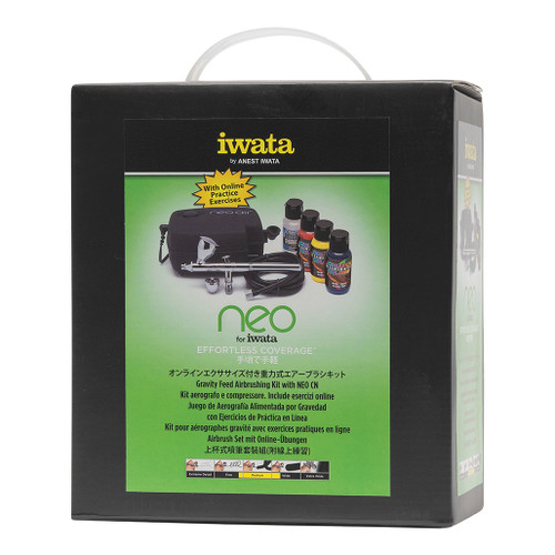 An image of an Iwata IW120 Neo Gravity-Feed Airbrushing Kit.
