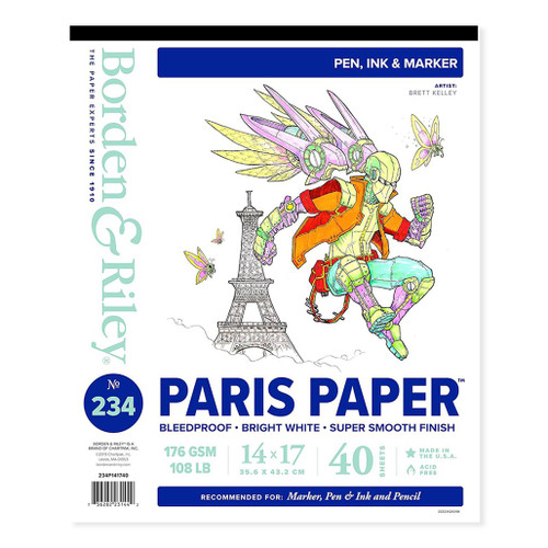 An image of a Borden & Riley Paris Paper Pad, 14" x 17".