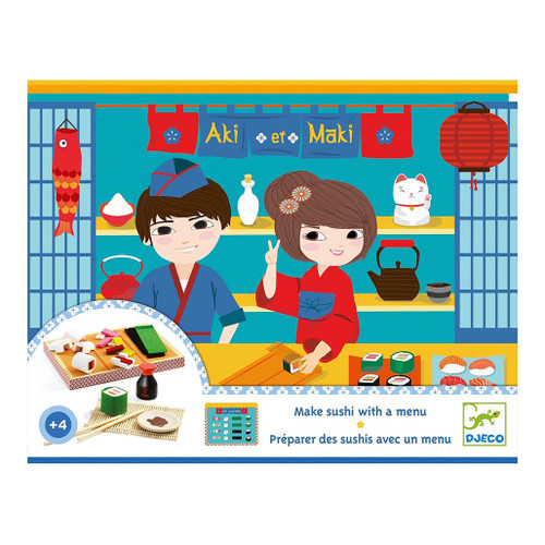 An image of a Djeco Aki & Maki Sushi Box Play Set.