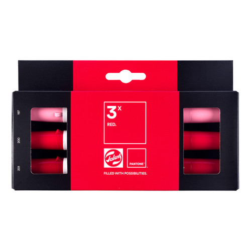 An image of a Talens Pantone Marker Set, Red Set Of 3.