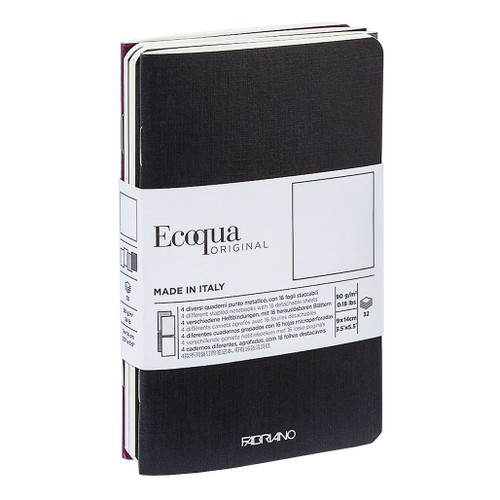 An image of a Fabriano EcoQua Cool Pocket Notebook Set, Blank.