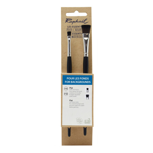 An image of a Raphael Essentials Softaqua 2-Piece Watercolor Travel Brush Set.