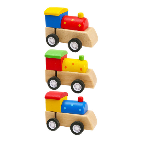An image of House Of Marbles Wind-Up Wooden Trains. 