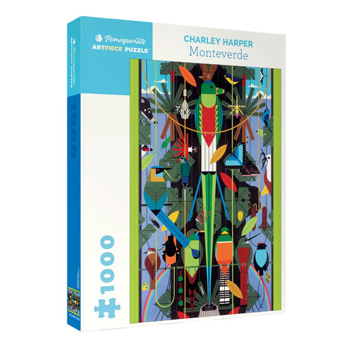An image of a Pomegranate Charley Harper Monteverde 1000-Piece Puzzle.