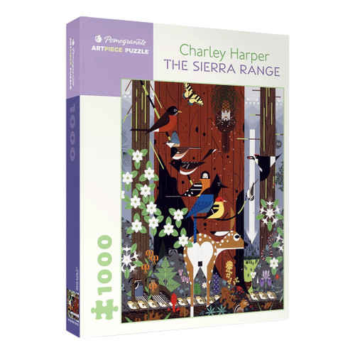 An image of a Pomegranate Charley Harper The Sierra Range 1000-Piece Puzzle.