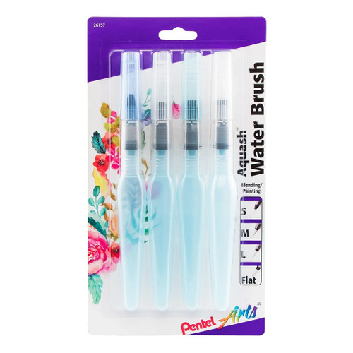 An image of a Pentel Aquash Water Brush 4-Piece Set.