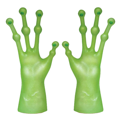 An image of Archie McPhee Glow-In-The-Dark Alien Hand Finger Puppets.