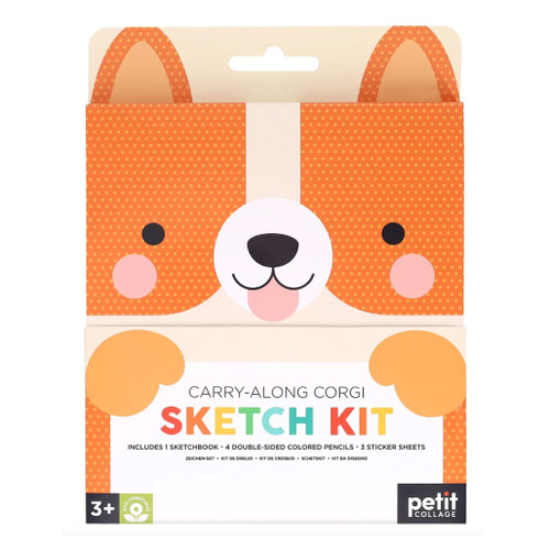 An image of a Chronicle Books Carry-Along Corgi Sketch Kit.