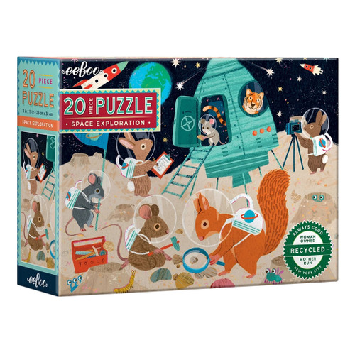 An image of an EeBoo Space Exploration 20-Piece Puzzle.