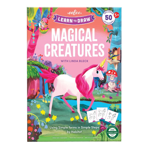 An image of an EeBoo Learn To Draw Magical Creatures Art Book.