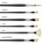 A chart image of Princeton Series 9700 Snap! Natural Bristle Long Handle Brushes.