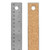 An image of a Pacific Arc Stainless Steel Ruler, front and back.