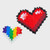 A third image of Plus-Plus Puzzle-By-Number, 250 Piece Heart