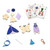 An open image of a Djeco DIY Butterfly Bag Charms Activity Kit.