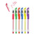 An open image of a Multicraft Living In Color Color-Flow 6-Color Neon Gel Pen Set.
