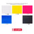 A swatch chart of a Talens Art Creation 5-Color Acrylic Paint Set, 75 ml.