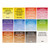 A swatch chart of a Winsor & Newton Cotman Watercolor 12-Color Tube Set.