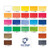 A swatch chart of Van Gogh Watercolor Half Pan Set, General Selection, 24 Colors. 