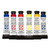 An open image of a Daniel Smith 6-Color Essentials Watercolor Tube Set.