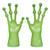 An image of Archie McPhee Glow-In-The-Dark Alien Hand Finger Puppets.