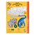 A back image of an EeBoo Dinosaurs Abound Fold-Out Coloring Book.