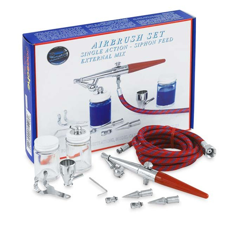 Paasche H-SET Single Action Siphon Feed Airbrush Set