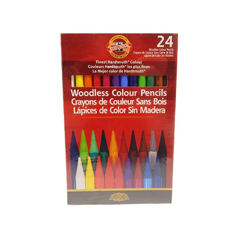 Koh-I-Noor Woodless Colored Pencils, Set of 24