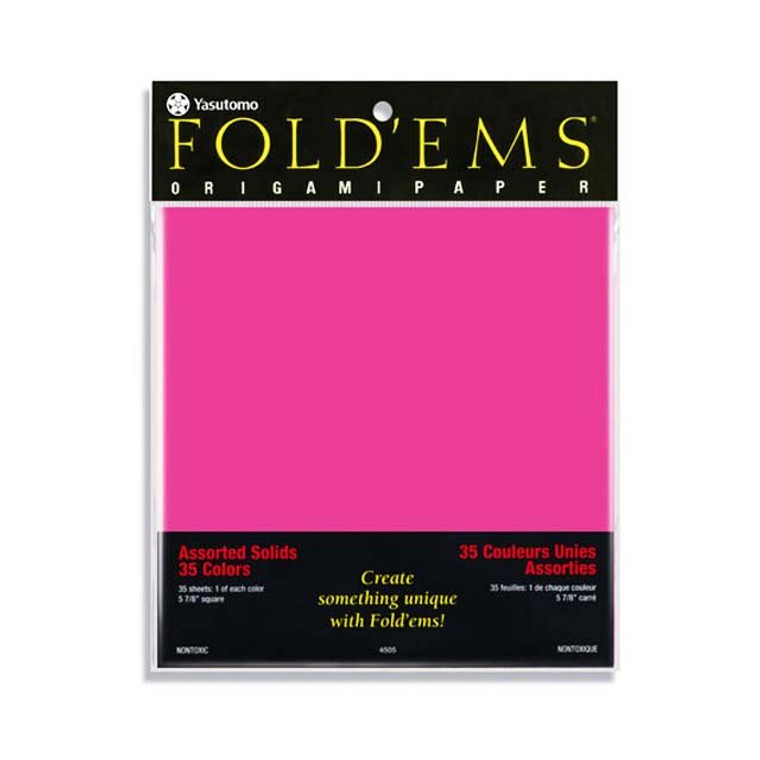 Yasutomo Fold'ems Origami Paper, Assorted Colors
