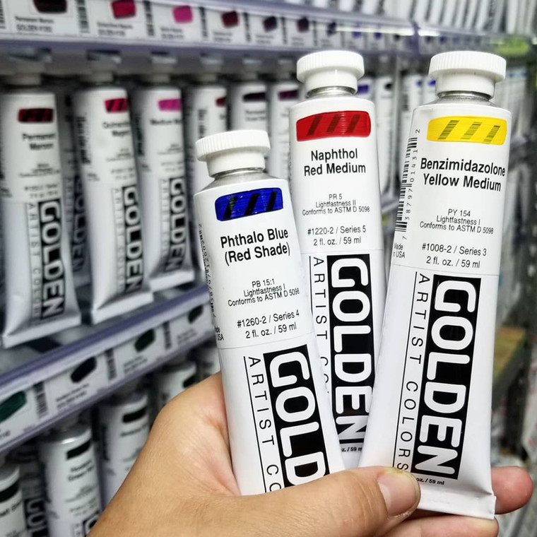 Golden Heavy Body Acrylic – C.P. Cadmum Orange, Tubo 5 Oz, Colore Acrilico Professionale, Alta Densità, Pigmenti Puri