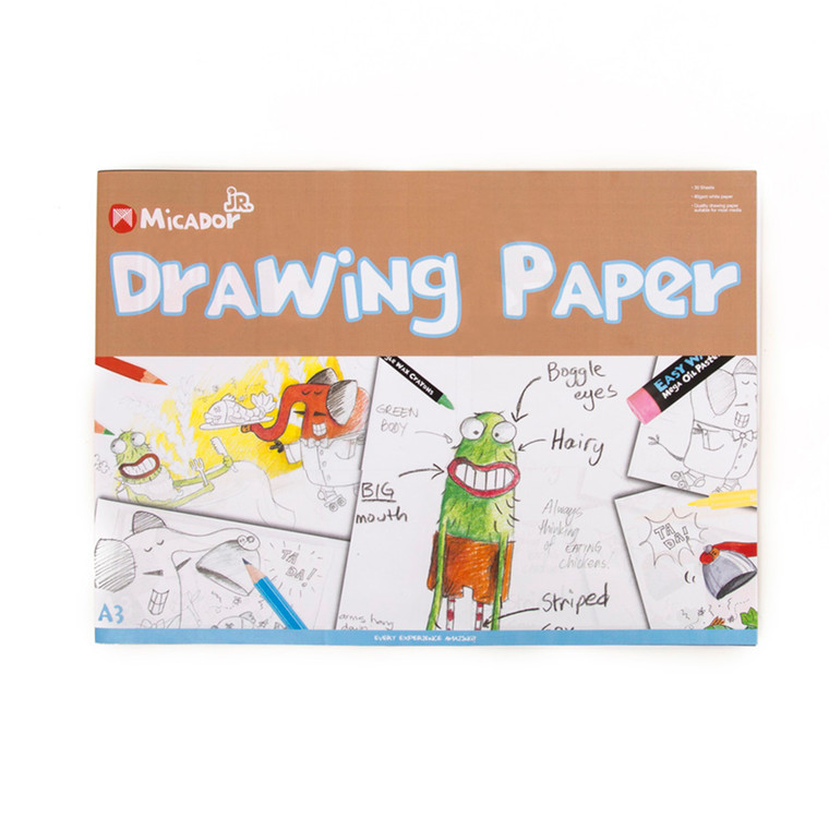 Micador Jr. Drawing Paper Pad, 12" x 16", 30 Sheets