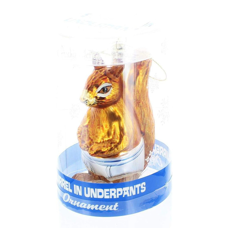 Squirrel In Underpants Ornament