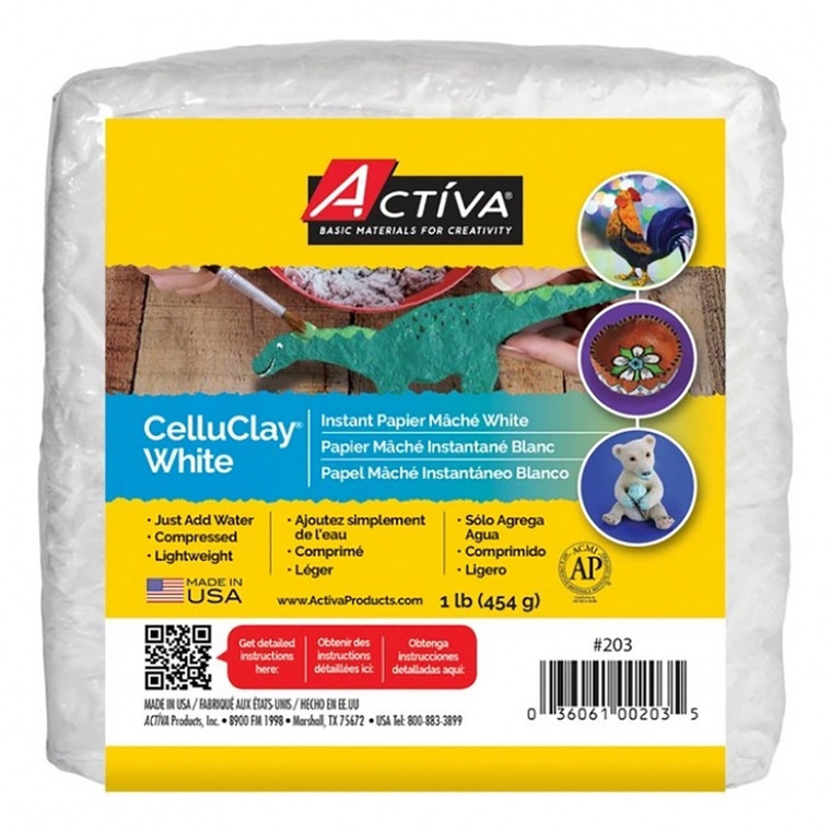 An image of Activa White Celluclay Instant Paper Mache.