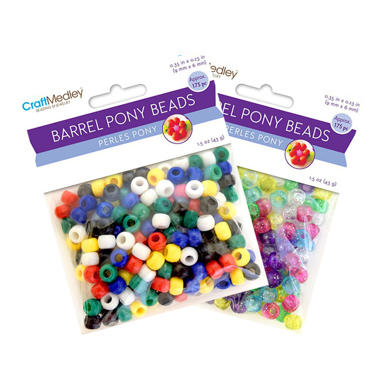 CraftMedley Barrel Pony Beads