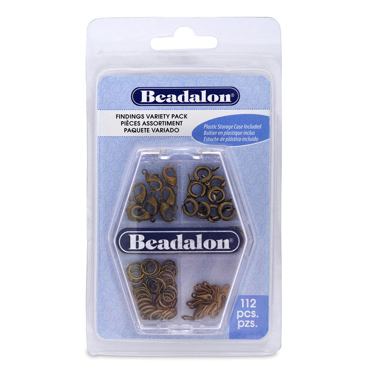 Beadalon Antique Brass Findings Variety Pack