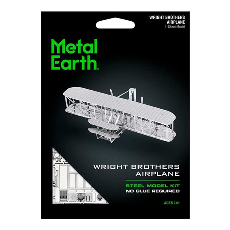 Metal Earth Wright Brothers Airplane 3D Metal Model Kit