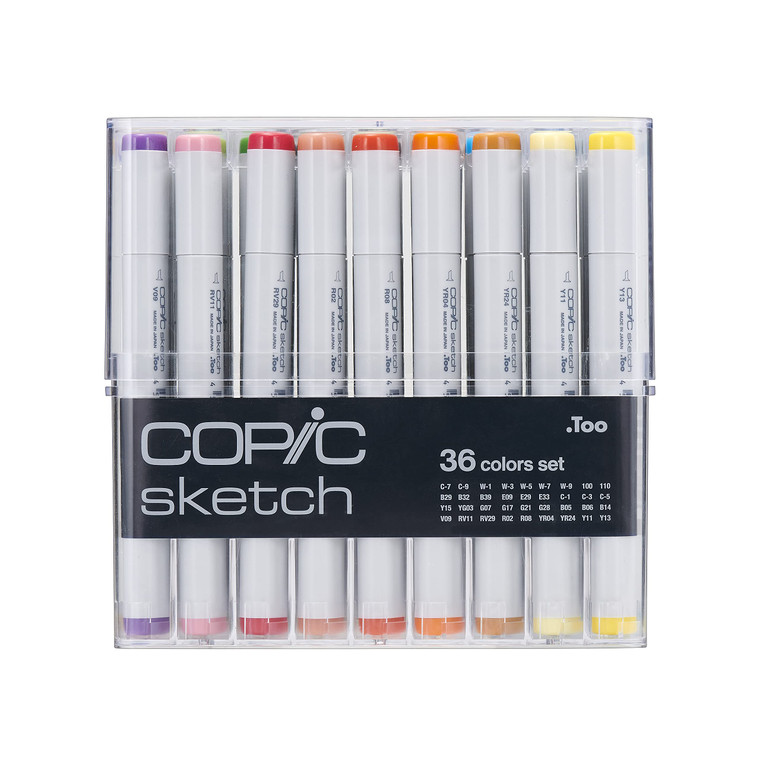 Copic Sketch Alcohol-Based Markers, 36pc Set