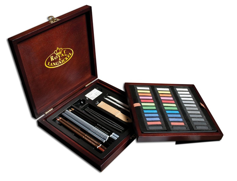 Royal Brush Pastel 36 Pencil Set in Dark-Toned Case